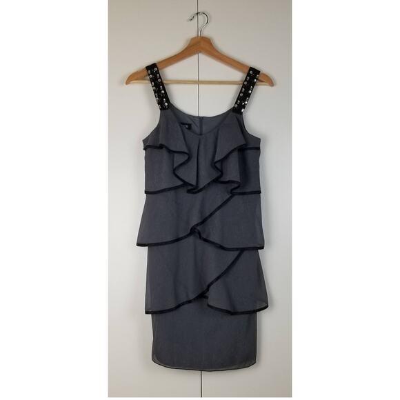 NWT A. Byer Ruffle Shift Midi Dress | M - Picture 2 of 14